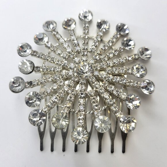 Crystal Rhinestone Hair Comb Clip - Picture 1 of 10
